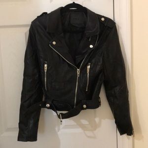 Blank NYC black vegan leather jacket, Small